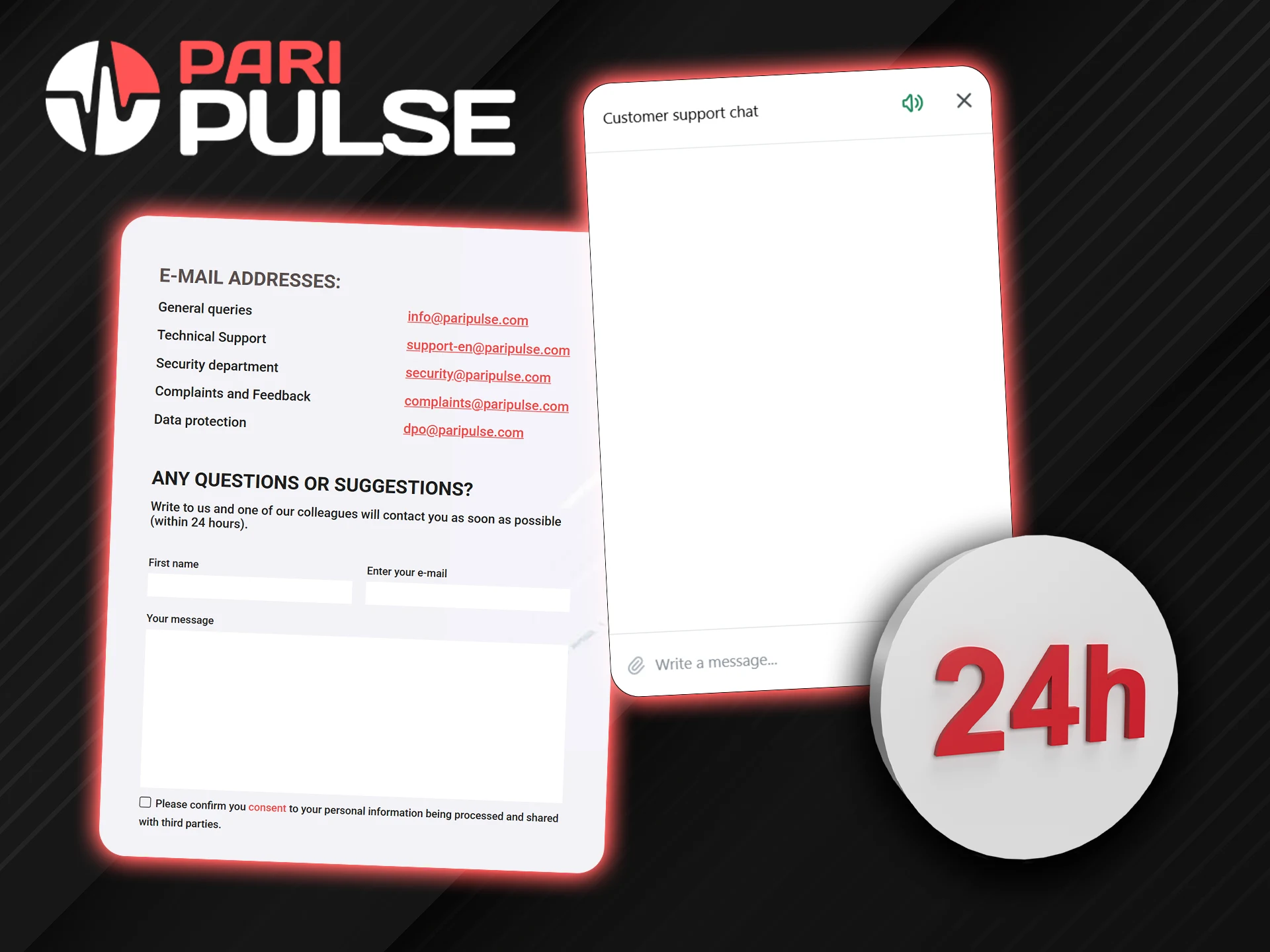 The PariPulse support team is always ready to help you.