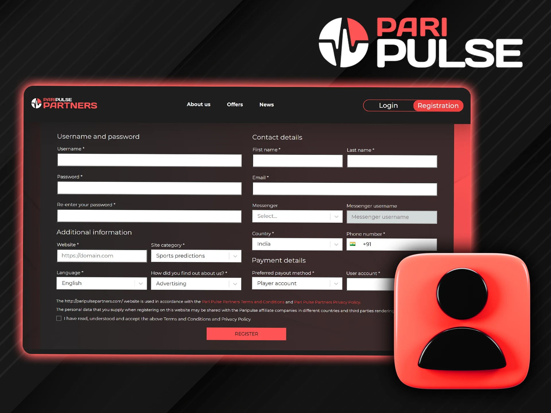 You need to be of legal age to become a PariPulse affiliate.