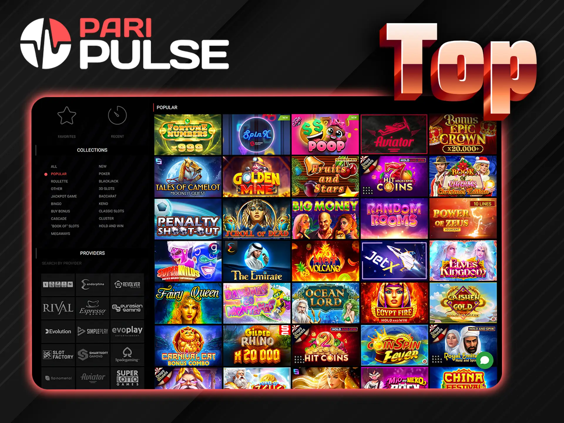 Find out which games are popular among PariPulse players.