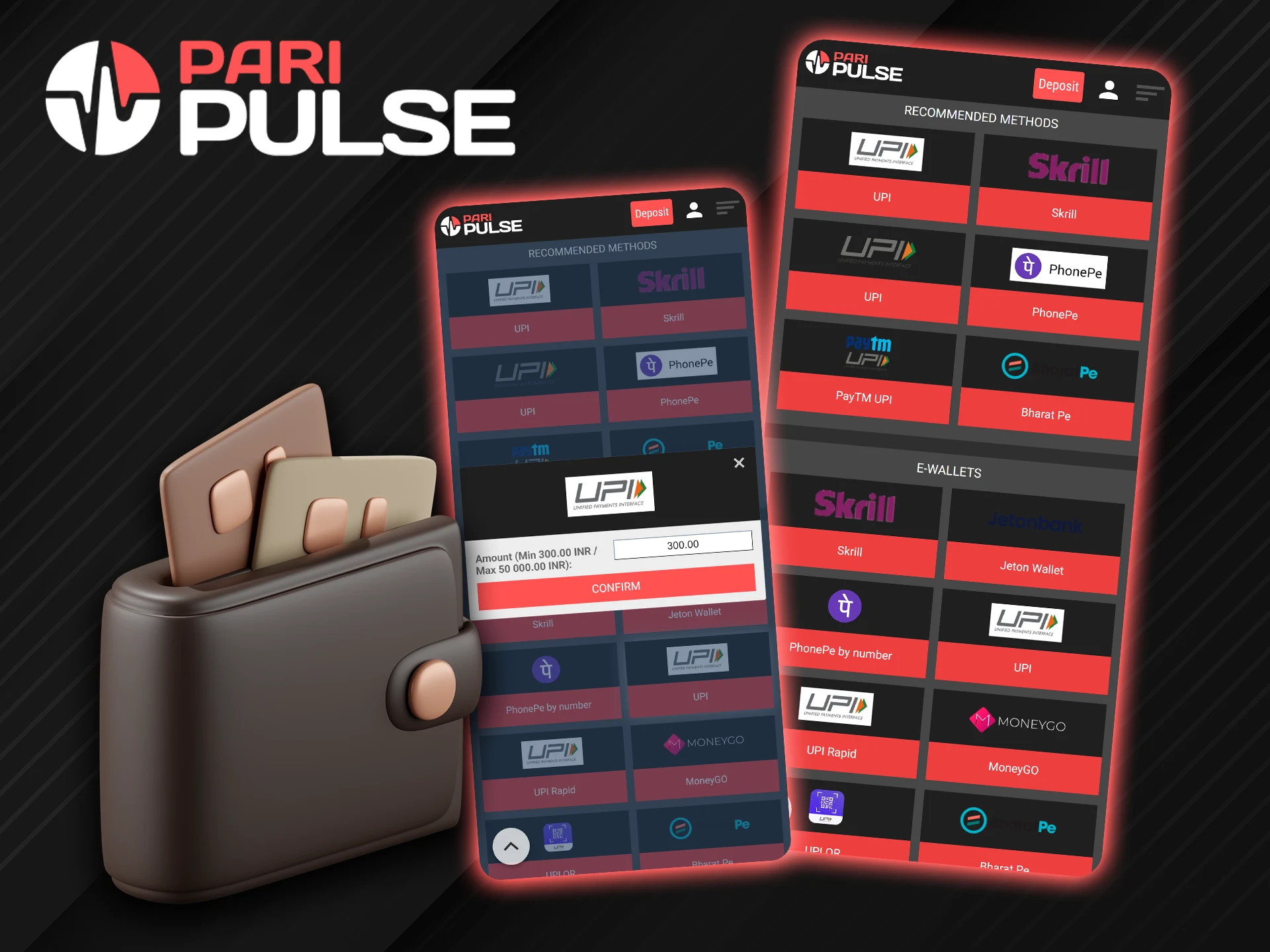 Download the PariPulse app to make deposits anytime.