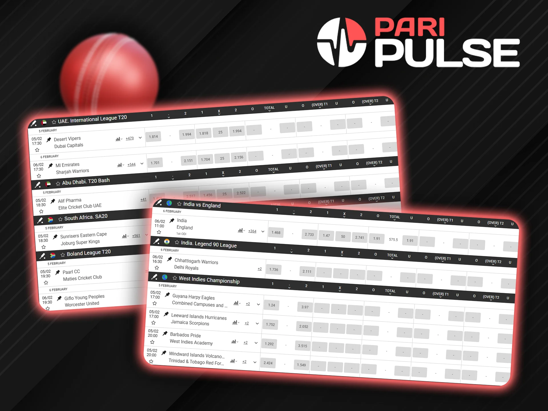 Line betting on many sports at PariPulse.