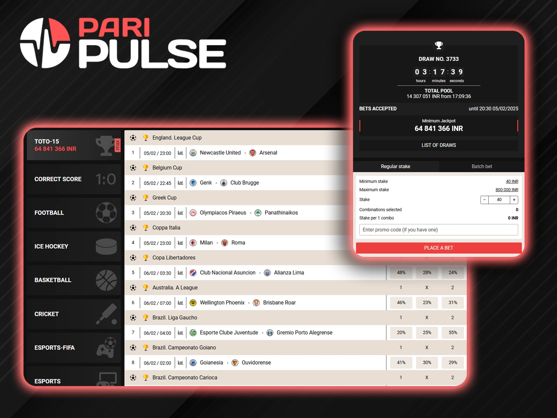 Place your bets on Toto at PariPulse.