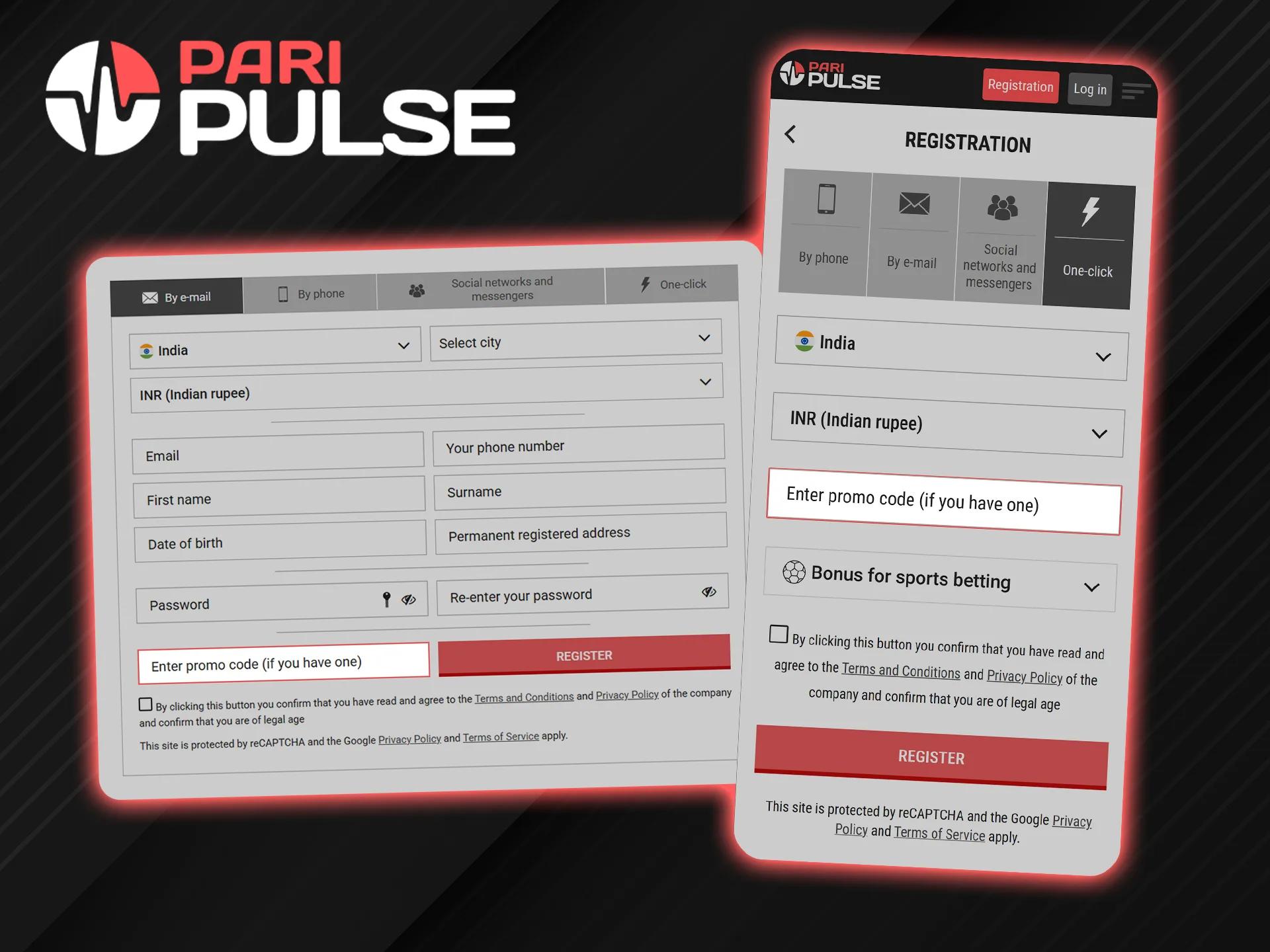 The promo code allows you to get a bonus from PariPulse.