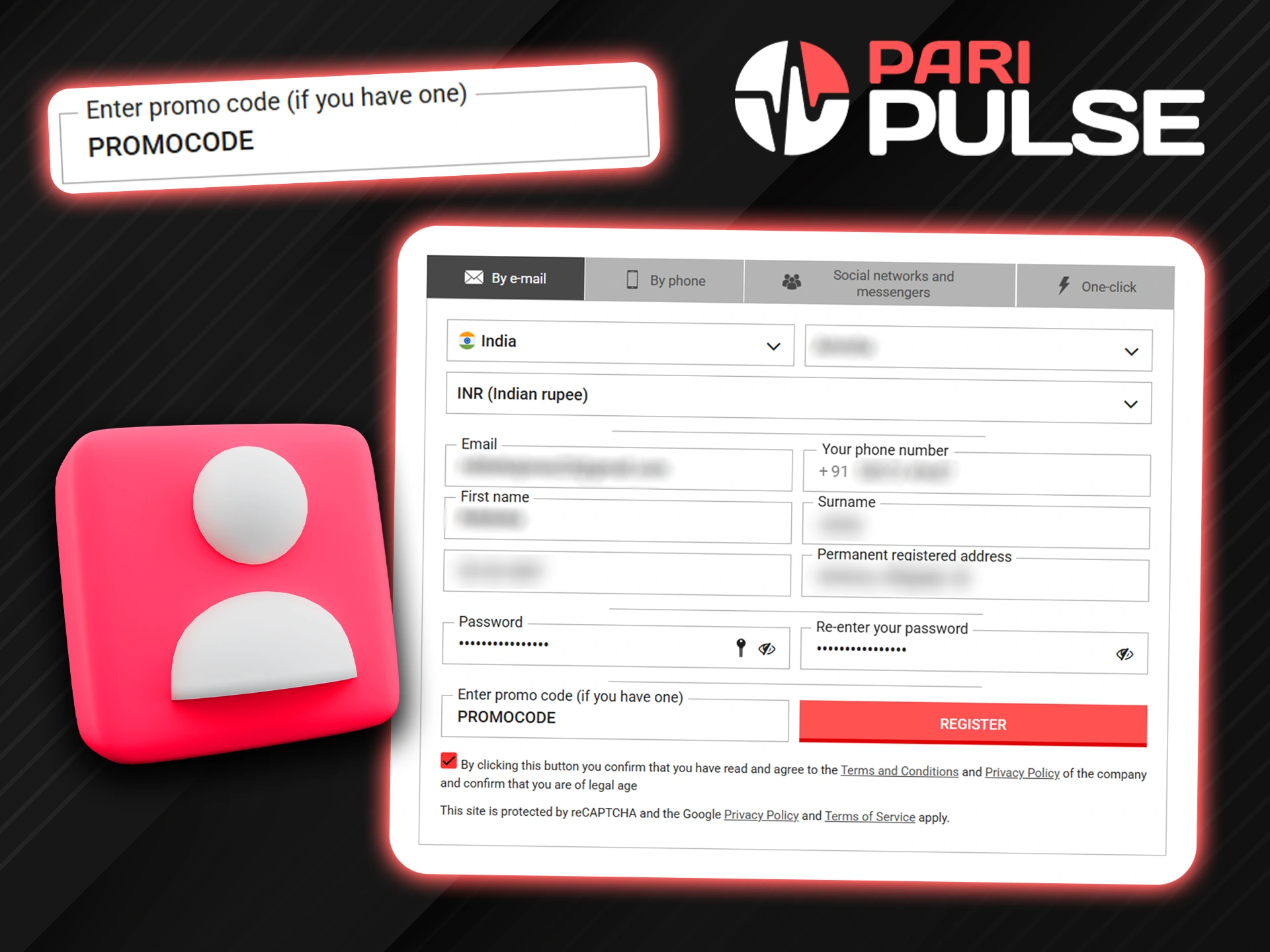 You can enter the promo code when you sign up for PariPulse.