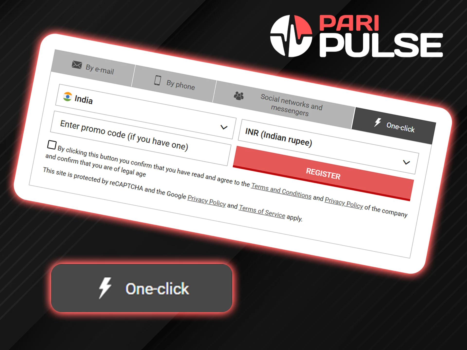 Sign up for PariPulse in one click.