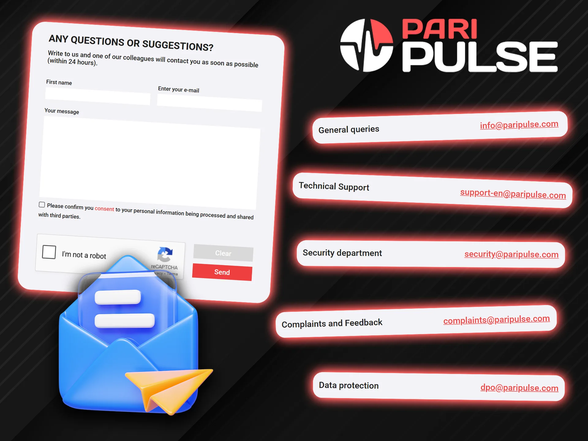 Find out how to contact the PariPulse team.