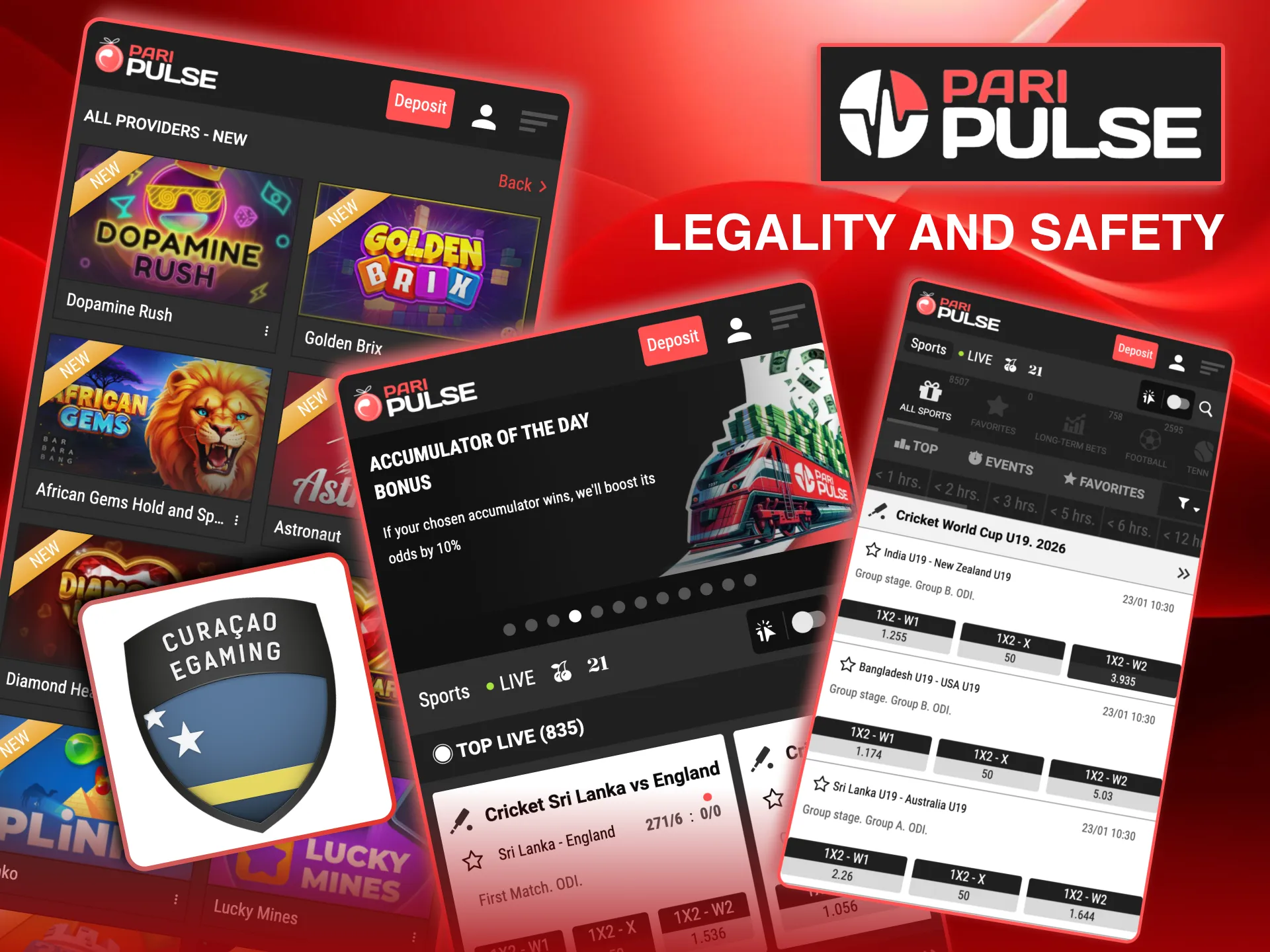 Paripulse is legal in Bangladesh, licensed in Curacao, and protects user data with SSL encryption.