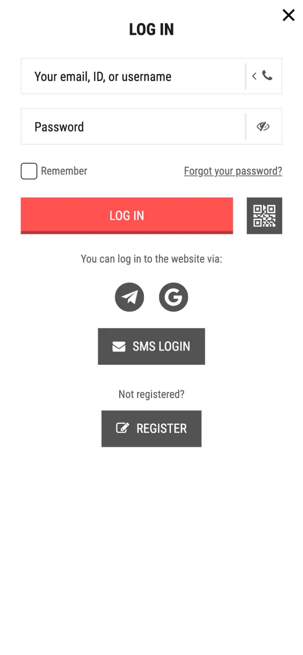 Paripulse login screen with mobile or email entry fields.